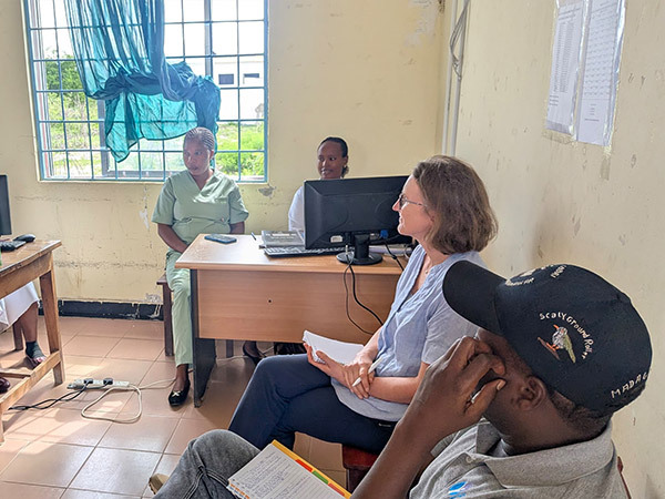 HGB clinical staff at clinic office in Ndedo village Makame WMA mid